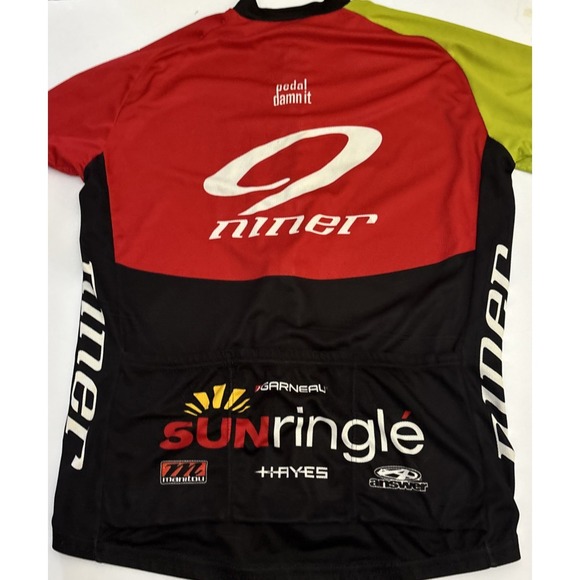 Niner Hayes Louis Garneau Mens Cycling Jersey Short Sleeve Red Black Yellow - Picture 11 of 16